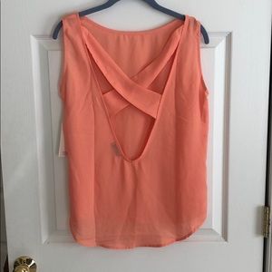 Peach Tobi cross-back tank top size S